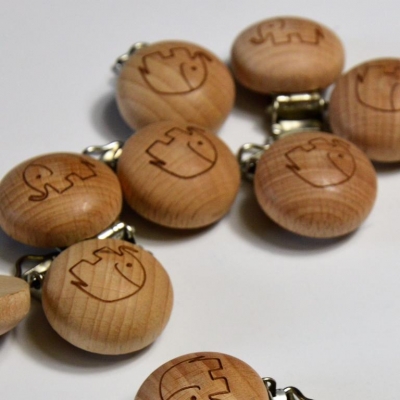 Schnuller Clips ♥ Elefant | Holz